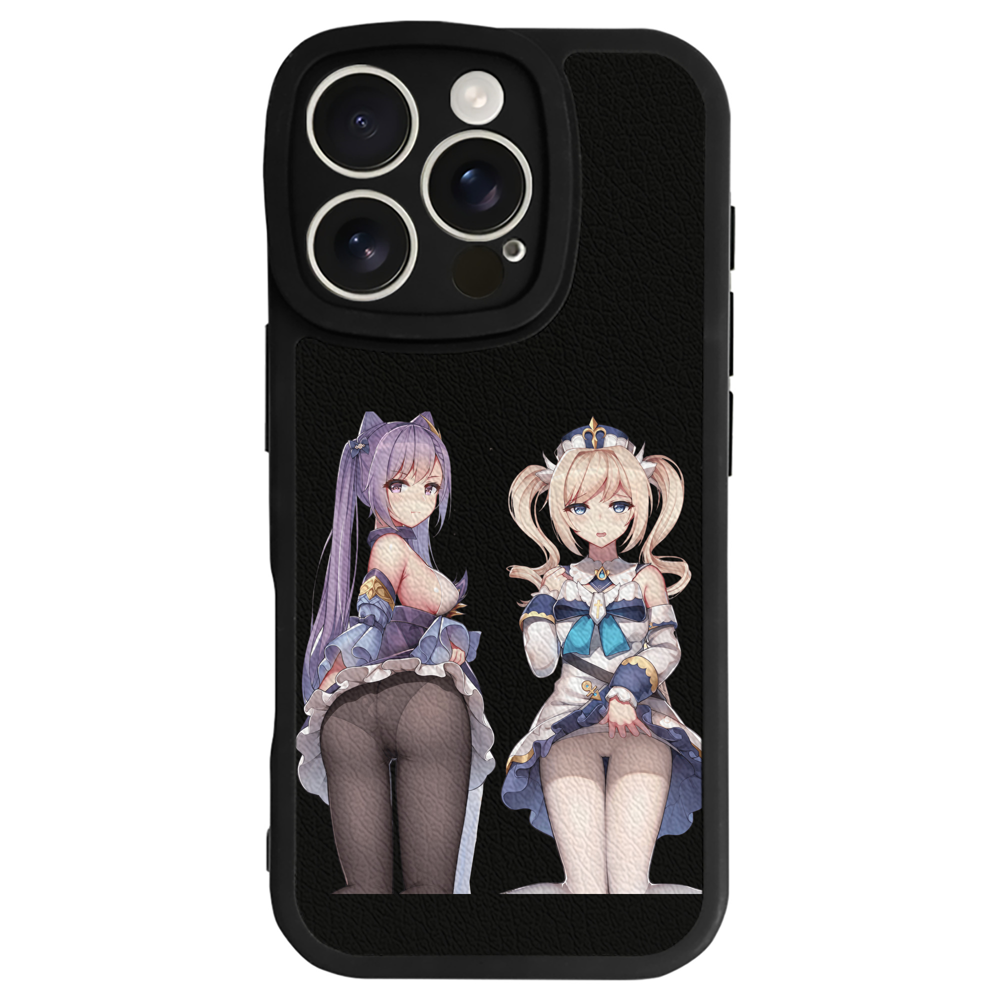 げんし神 刻晴 こくせい genshin Kokusei 【iPhone 16シリーズ対応】シリコンスマホケース（レザー調） 材質：シリコン